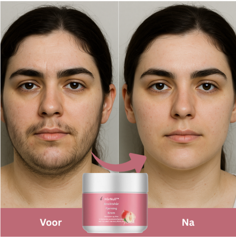 HårNull™-Ansiktshårfjerningskremer | Aldri mer stubb eller skygger – synlig glatt hud på bare 5 minutter!