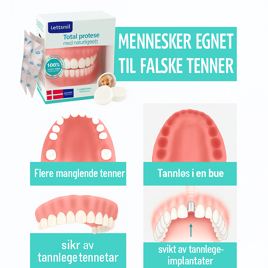 LettSmil™ – Komplet protese med sugeeffekt