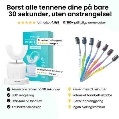 LumiDent™ - Strålende hvite tenner på kun 30 sekunder