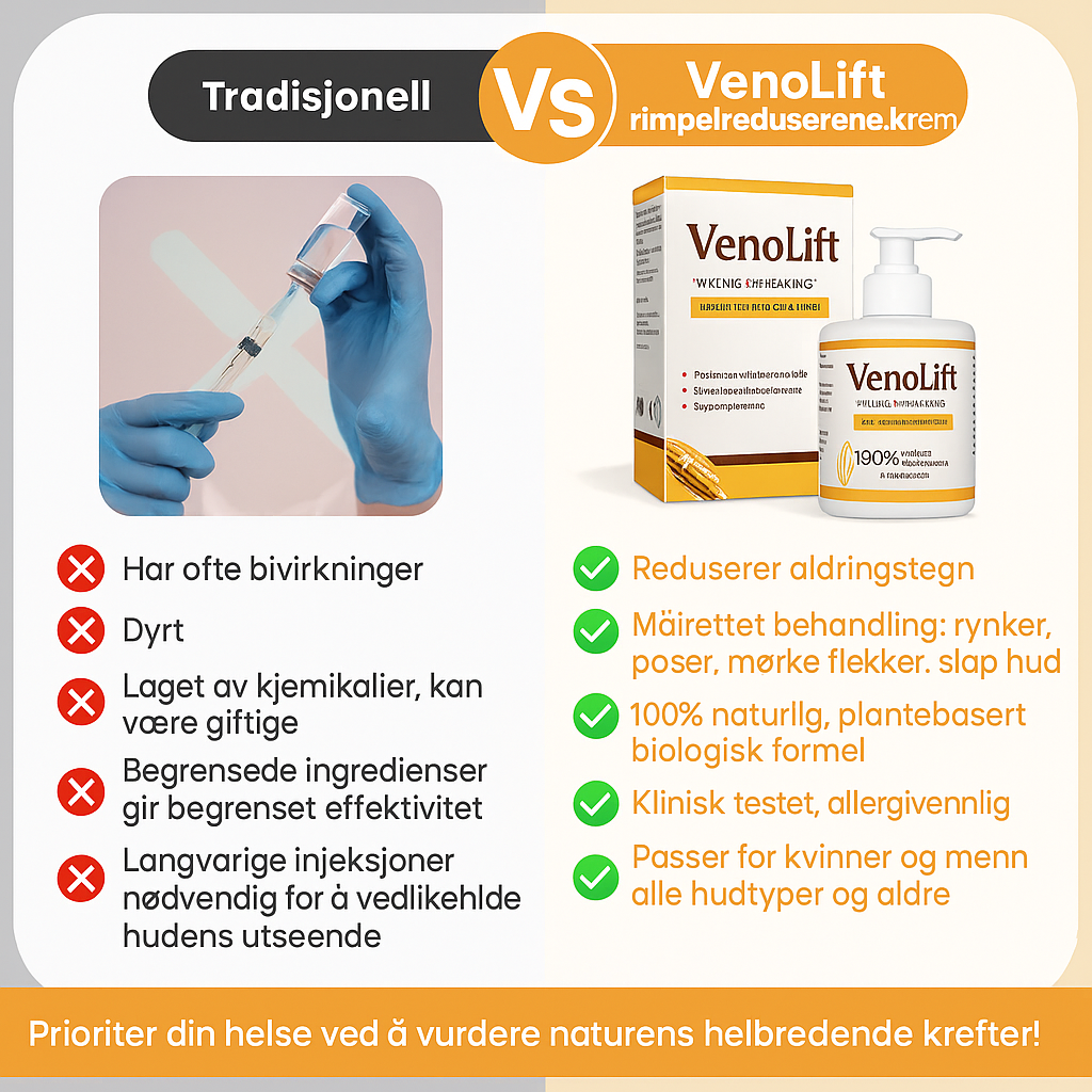 VenoLift™ – Strammere hud. Glattere konturer. Gjenvunnet selvtillit.