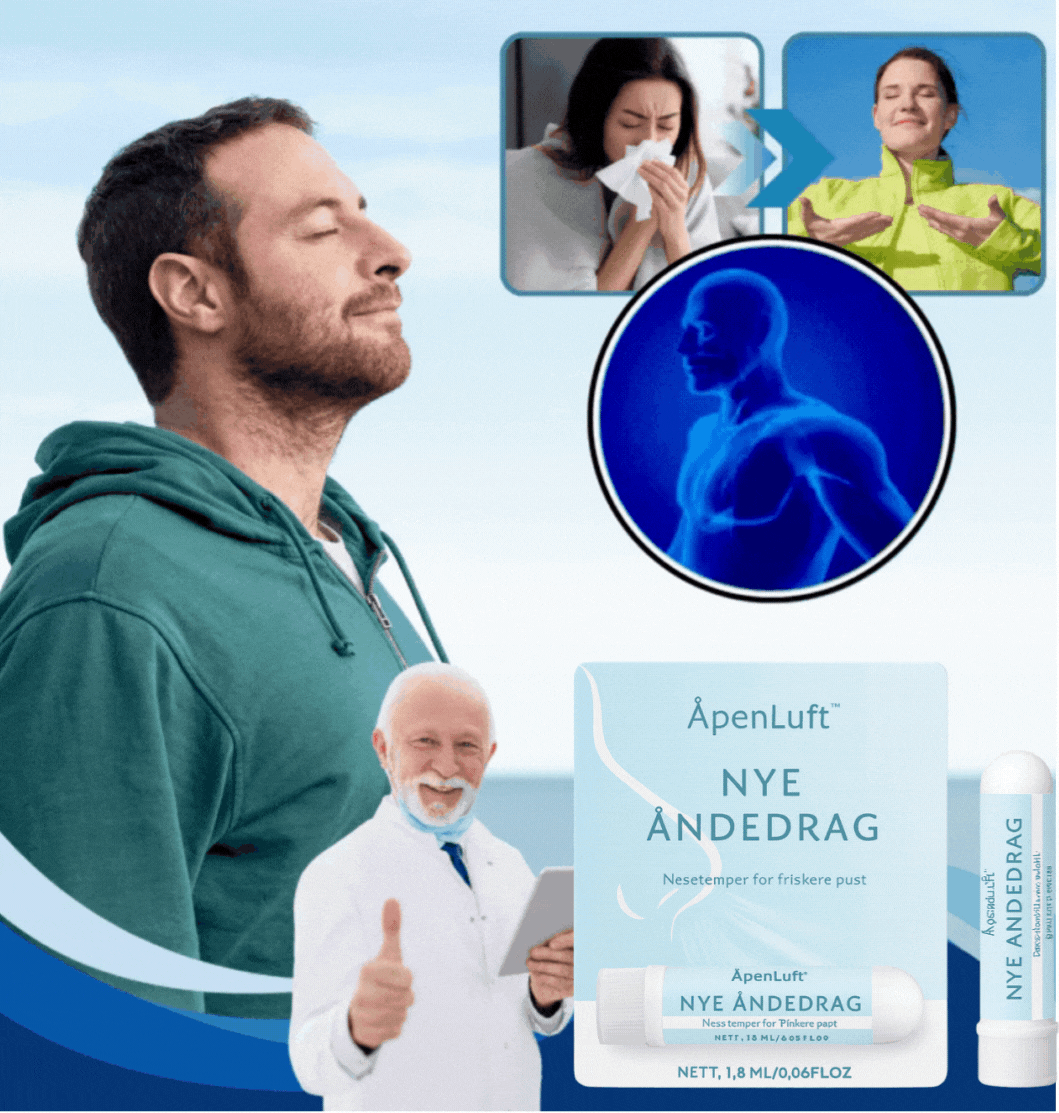 ÅpenLuft™- Eliminer 97 % av hardnakket nesetetthet på bare 3 minutter